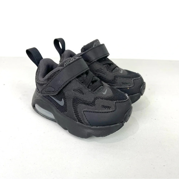 Nike AirMax 200 Black Sneakers Low Top Toddler Size 4C Unisex Baby AT5629-001 - Picture 1 of 8